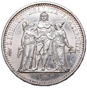 10-frankow-Herkules 1 10 franków Hercules (1964–1973) .900/25g