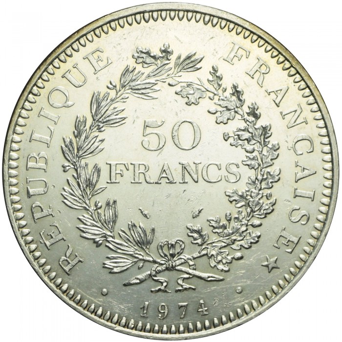 50 franków Hercules, srebrna moneta Francja