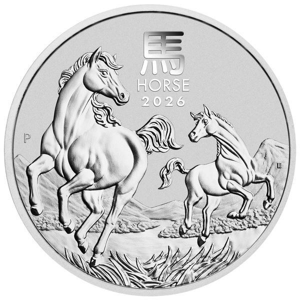 Lunar 3 Rok Konia 2 oz - Srebro 999.9