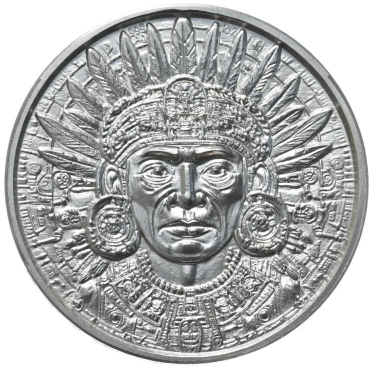 Aztek Bu 1 Kalendarz Azteków 1 oz – Srebro .999 USA (Aztec Calendar)