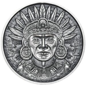 Aztek OX 1 Kalendarz Aztecki Oksyda - 1 oz Ag.999 (Aztec Calendar)