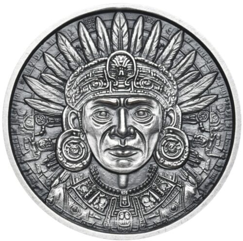 Srebrny Kalendarz Aztecki Oksyda BU 1 oz Srebro .999 USA Private Mint