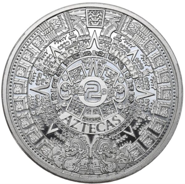 Aztek bu 2 Kalendarz Azteków 1 oz – Srebro .999 USA (Aztec Calendar)