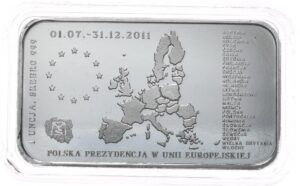 Sztabka UE 1 Unia Europejska - Sztabka 1 oz