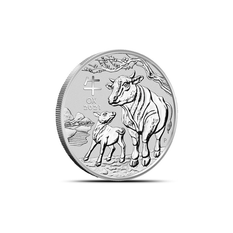 Lunar 3 Rok Woła 2 oz srebra 9999 The Perth Mint