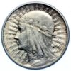 Głowa Kobiety 2 zł - Srebrna Moneta 1932-1934, 4,4 grama