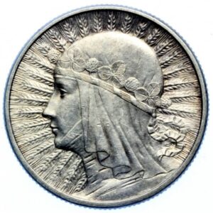 poland-2-zlote-1934 Głowa Kobiety 2 zł - Srebrna Moneta 1932-1934, 4,4 grama
