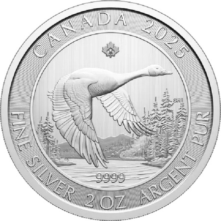 Srebrna moneta bulionowa Kanadyjska Gęś 2 oz (2025) Ag 9999