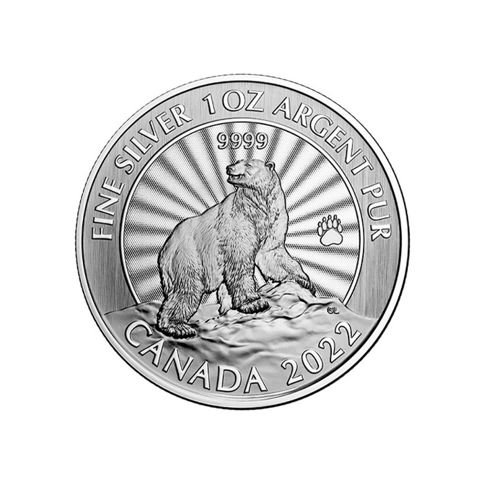 Majestic Polar Bear 2022 1 oz Ag9999 Royal Canadian Mint