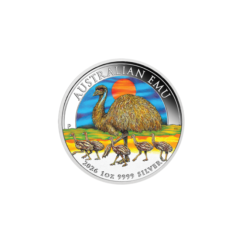Australian Emu 2026 Kolor - srebro kolekcjonerskie od Perth Mint Australia